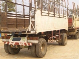 MITSUBISHI FUSO FN527 TURBO 220 HP 6D16 TF 6104  รถพ่วงแม่+ลูก กระบะดั๊มพ์เหล็กหน้าพระลาน 12 ตันฝาข้