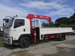 รถบรรทุกอีซูซุ 6 ล้อใหญ่ ติดเครน ISUZU FTR 240 แรงม้า เหมาะสำหรับงานที่หลากหลาย คุ้มค่า คุ้มกำไร