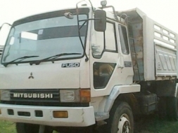 MITSUBISHI FUSO FN527S TURBO 220 HP 6D16 TF1327 สิบล้อดั๊มพ์ กระบะดั๊มพ์เหล็ก 12 ตันของสามมิตรลอนเฉี