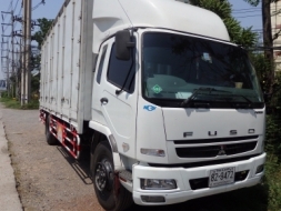 ขายรถบรรทุก 6 ล้อตู้แห้ง MITSUBISHI FUSO FM65 6M60 ปี55 พร้อมตู้อลูมิเนียมและติด CNG