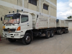 ขายรถพ่วง 22 ล้อ แม่ลูกดั้ม hino megaFM 320 แรงม้า