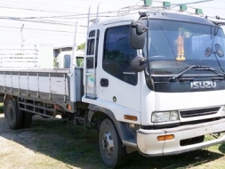 ISUZU DECA FRR 195 HP 6HE1 รถบรรทุกหกล้อ กระบะเหล็กความยาว 6 เมตรสภาพดีมากครับพร้อมบรรทุกได้เลย เครื