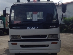 6 ล้อกะบะคอกเตี้ยติดเครน 3.3 ตัน 3 ปลอก ISUZU รุ่น เดก้า เครื่องยนต์ 195 แรงม้า