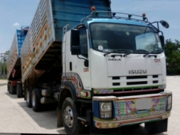 ขาย ISUZU 360 พ่วงแม่+ลูก กระบะเหล็กคอกเกษตรดั๊ม รถปี 52