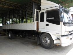 รถบรรทุก 6 ล้อ ISUZU FTR195 กระบะพร้อมคอกเหล็ก ยาว 6.50 เมตร