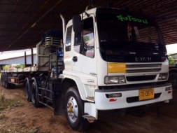 ขายด่วน  รถบรรทุกสิบล้อหัวลากพร้อมหางพื้นเรียบสามเพลา ISUZU  DEGA 270 ปี 49 รถสภาพดีมาก พร้อมใช้งานท