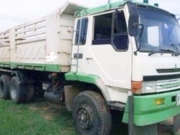 MITSUBISHI FUSO FN527 - 195 HP 6D16 TD 2200 สิบล้อดั๊มพ์ 2 เพลา กระบะดั๊มพ์เหล็ก 12 ตันของสามมิตรลอน