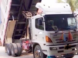 HINO MEGA FL 500 - 245 HP EURO2 ปี 53 สิบล้อดั๊มพ์เพลาเดียว กระบะดั๊มพ์เหล็กคอกสูงเกษตร 12 ตันสภาพสว