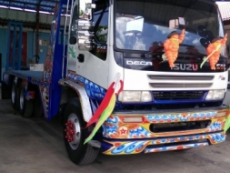 ISUZU DECA ยูโรทูปี48สวย2เพลา200แรงพร้อมกะบะลากรถเกี่ยวราคา1320000