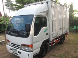 ISUZU NKR 69 E หัวการ์ตูน ตู้แห้ง ป้ายเล็กไม่ติดเวลา