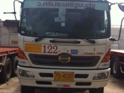 ขายรถ Hino mega 320 แรงม้า พ่วงพื้นเรียบ 3 เพลา