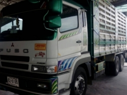 ขาย MITSUBISHI FUSO 380 พ่วงแม่ลูก กระบะเหล็กคอกเกษตร รถปี 56