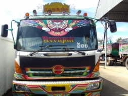 ้HINO MEGA  245 แรงม้า+พ่วง กระบะสามมิตรดั้มพ์