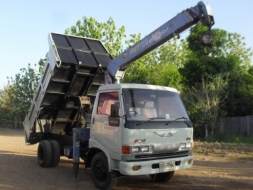 HINO FC2W 120 แรง ดั๊มพร้อมกับติดเครน TADANO 3.6 ตัน 4 ปลอก สวยๆครับ