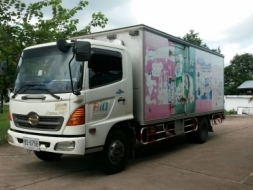 ขาย 6 ล้อ HINO MAGA FC พร้อมตู้(แห้ง)บรรทุก 150แรง ปี2548