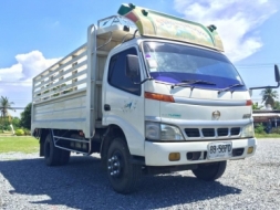 ขายรถบรรทุก 6 ล้อ HINO  DUTRO  LORO 2  เครื่อง 121 แรง  ปี 2006  ช่างล่าง F  หน้าหลัง กะบะสแตนเลสทั้