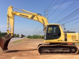 ขายรถแบคโฮ KOMATSU PC160-6 สภาพสวยพร้อมใช้งาน รถนอกนำเข้าจากญี่ปุ่น