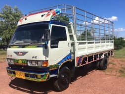 HINO6ล้อ FC แท้ เครื่อง 160 แรง(6สูบ) พวงมาลัยพาว์เวอร์ กะบะเหล็กรั้วคอกแป๊บสูง ยาว 5.5 ม. คานหน้า-ห